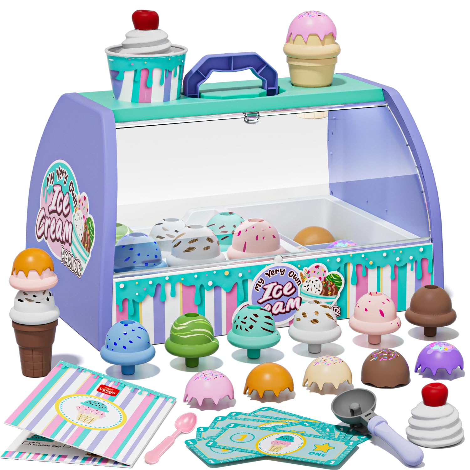 Lehoo Castle Ice Cream Toys for Kids, Pretend Play Food Toys for